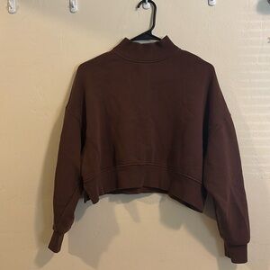 Forever 21 Cropped Turtle Neck Sweatshirt/Crewneck